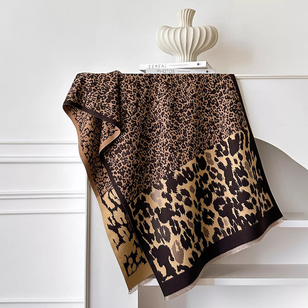Leopard Print Winter Scarf