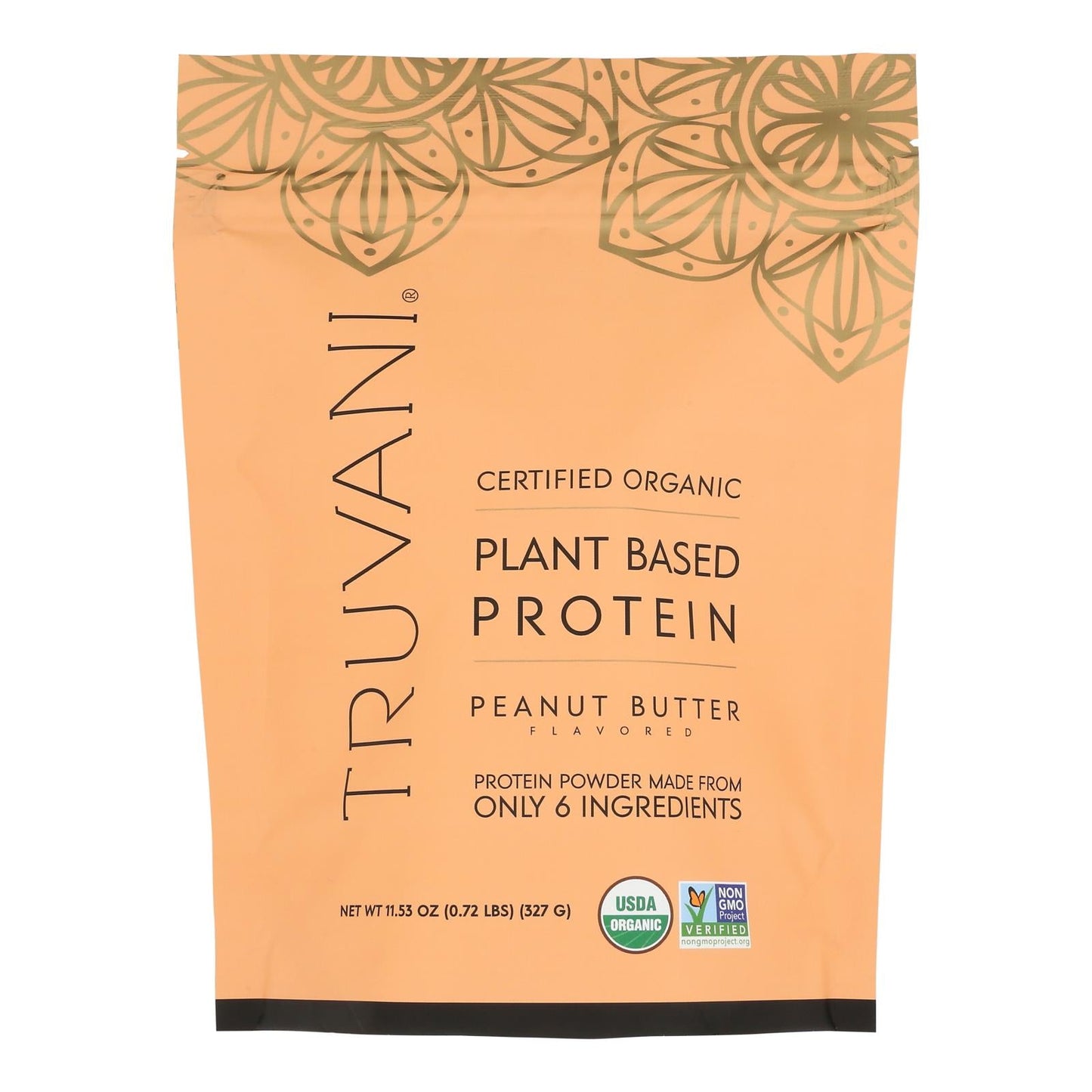 Truvani Certified Organic Peanut Butter Protein Powder, 10 Servings