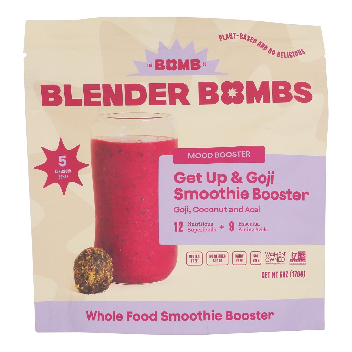 The Bomb Co. Bomb Goji Coconut & Acai - 5 Oz - Superfood Energy Smoothie Booster