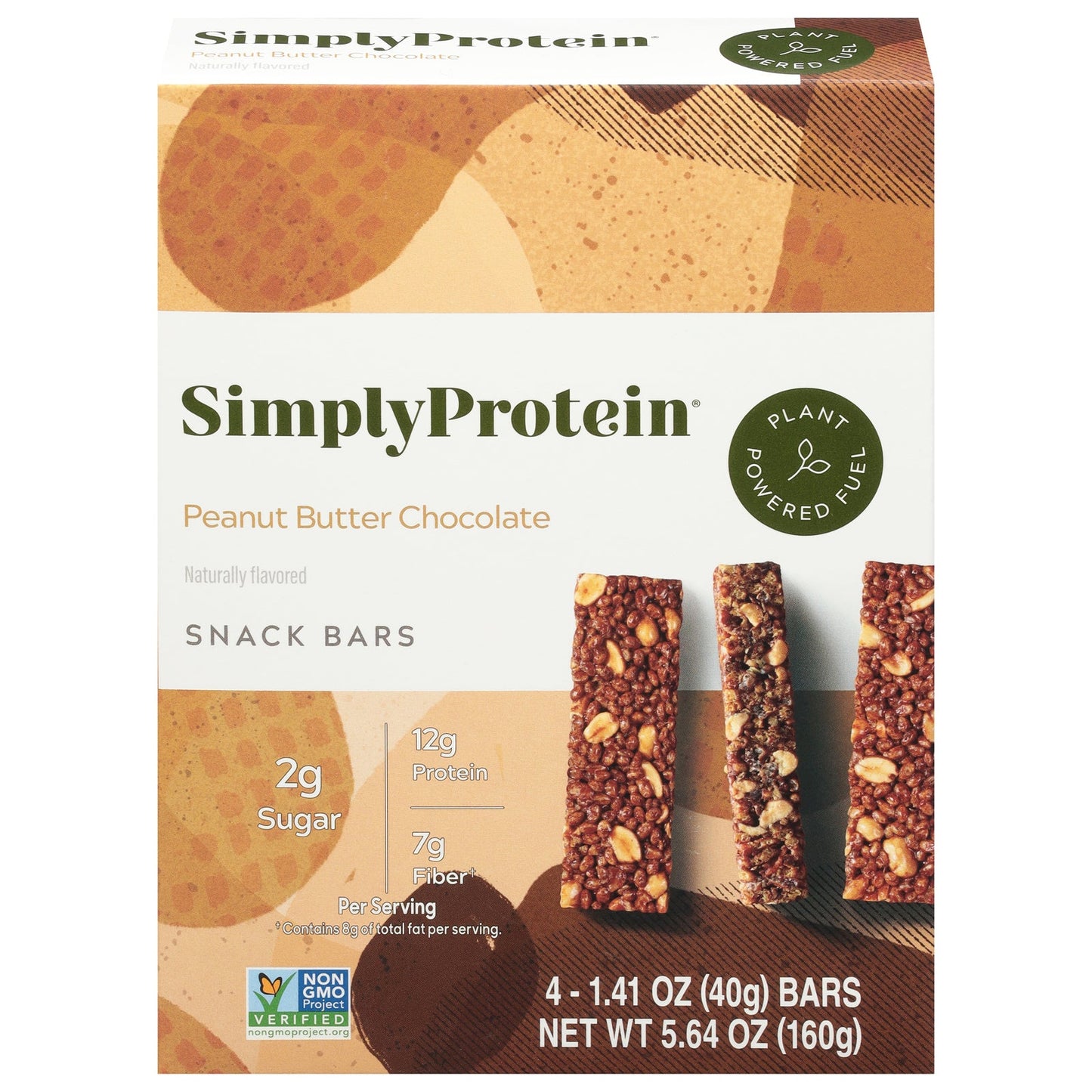 Simply Protein Bar - Peanut Butter Chocolate - 6 x 1.41 oz - Protein & Fiber Snack