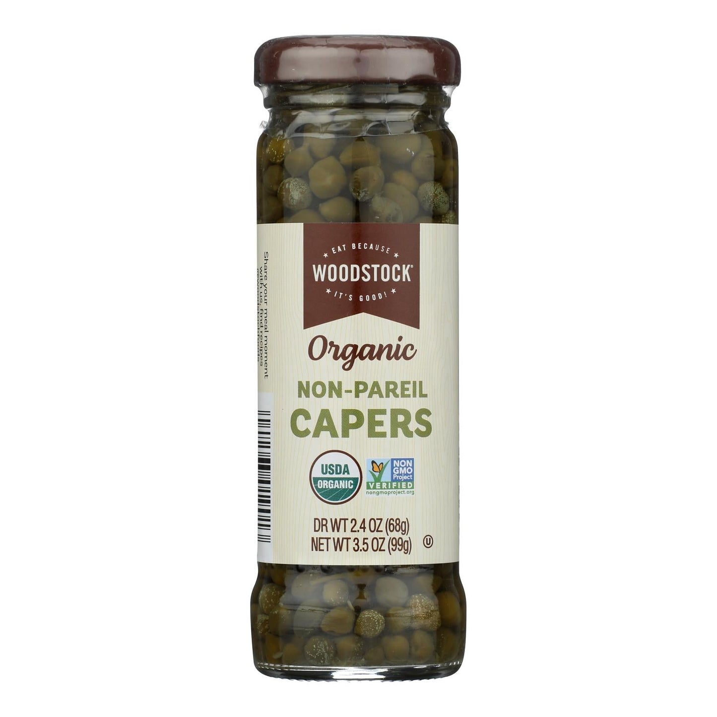 Woodstock Non-Pareil Capers - 3.5 oz (Pack of 12)