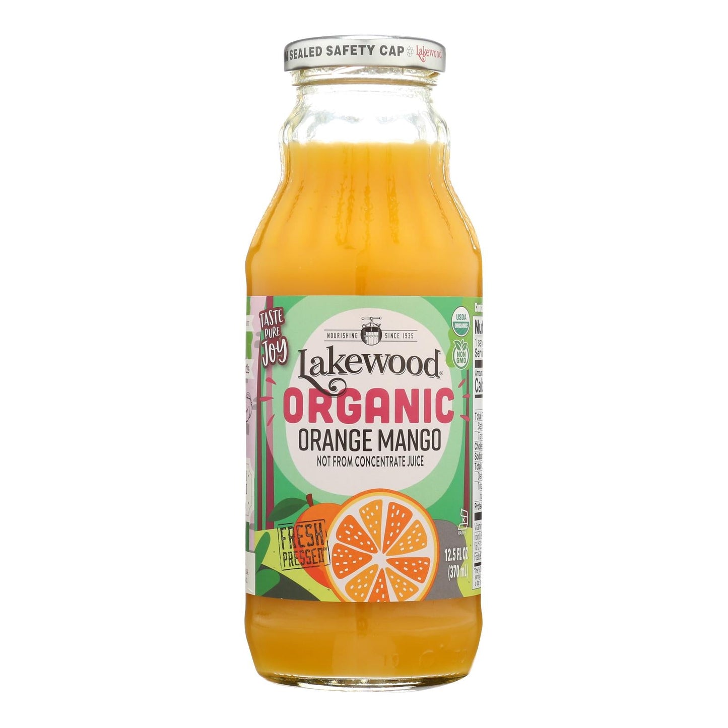 Lakewood Organic Orange Mango Juice, 12.5 Fl Oz (Pack of 12)