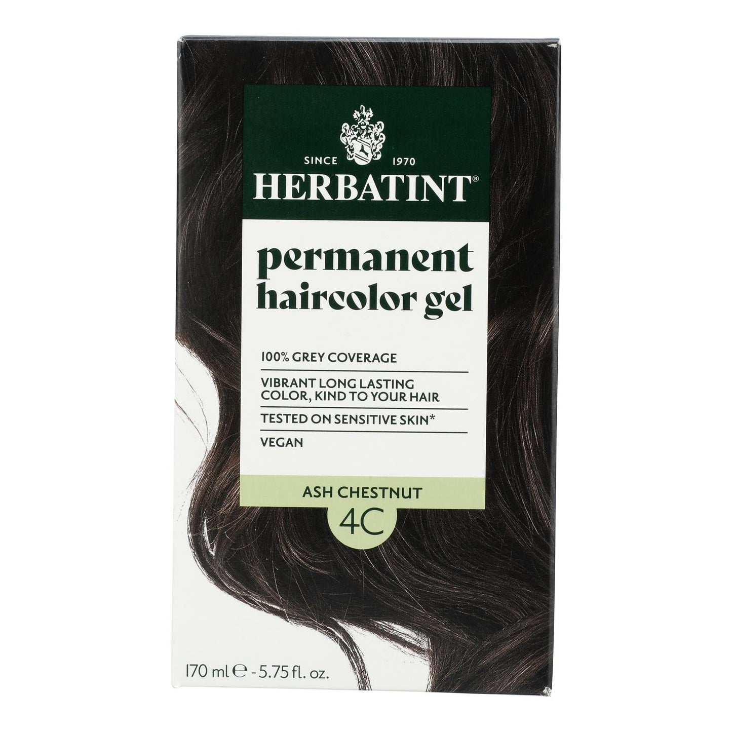 Herbatint Hair Color 4C Ash Chestnut - Natural Permanent Dye - 5.75 fl oz