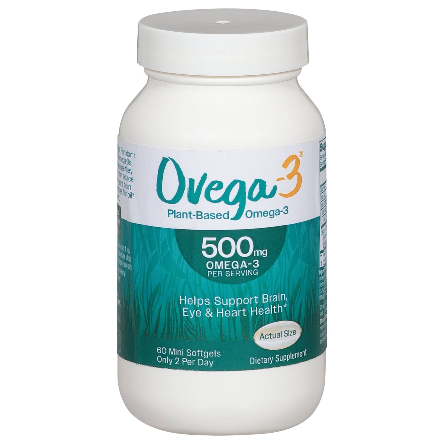 Ovega-3 Plant-Based Omega-3 Softgels - 60 Count