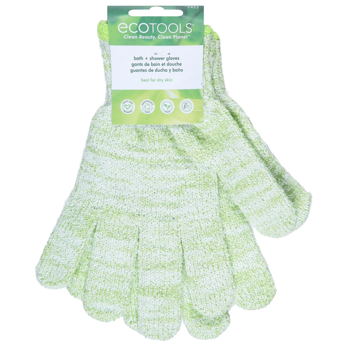 Eco Tool Bath & Shower Gloves - 6 Pairs - Exfoliating & Cleansing