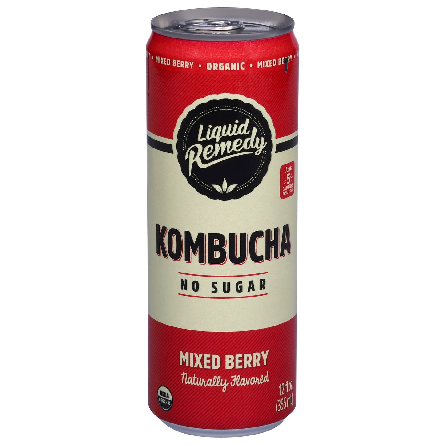 Remedy Kombucha Organic Mixed Berry, 12 fl oz (12 Pack)