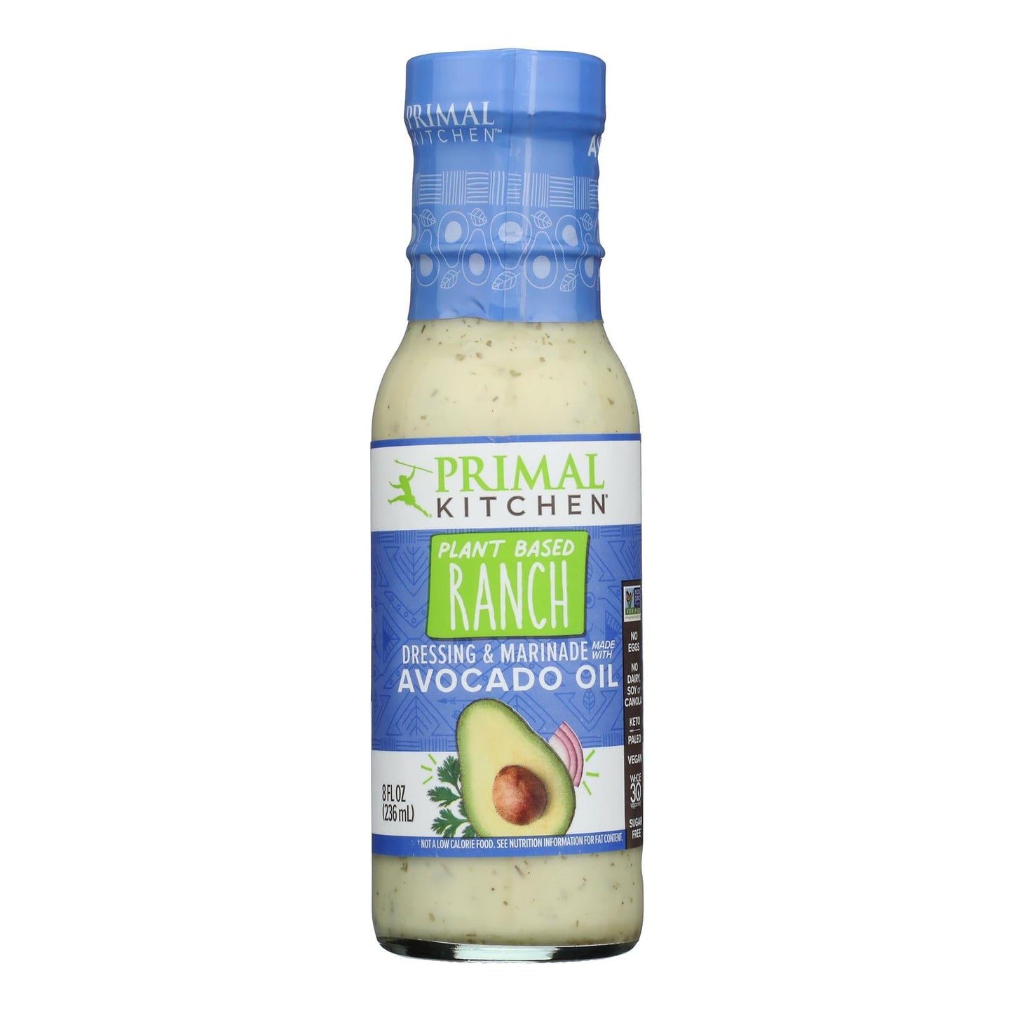 Primal Kitchen Ranch Dressing, Avocado Oil | 6 x 8 Fl Oz.