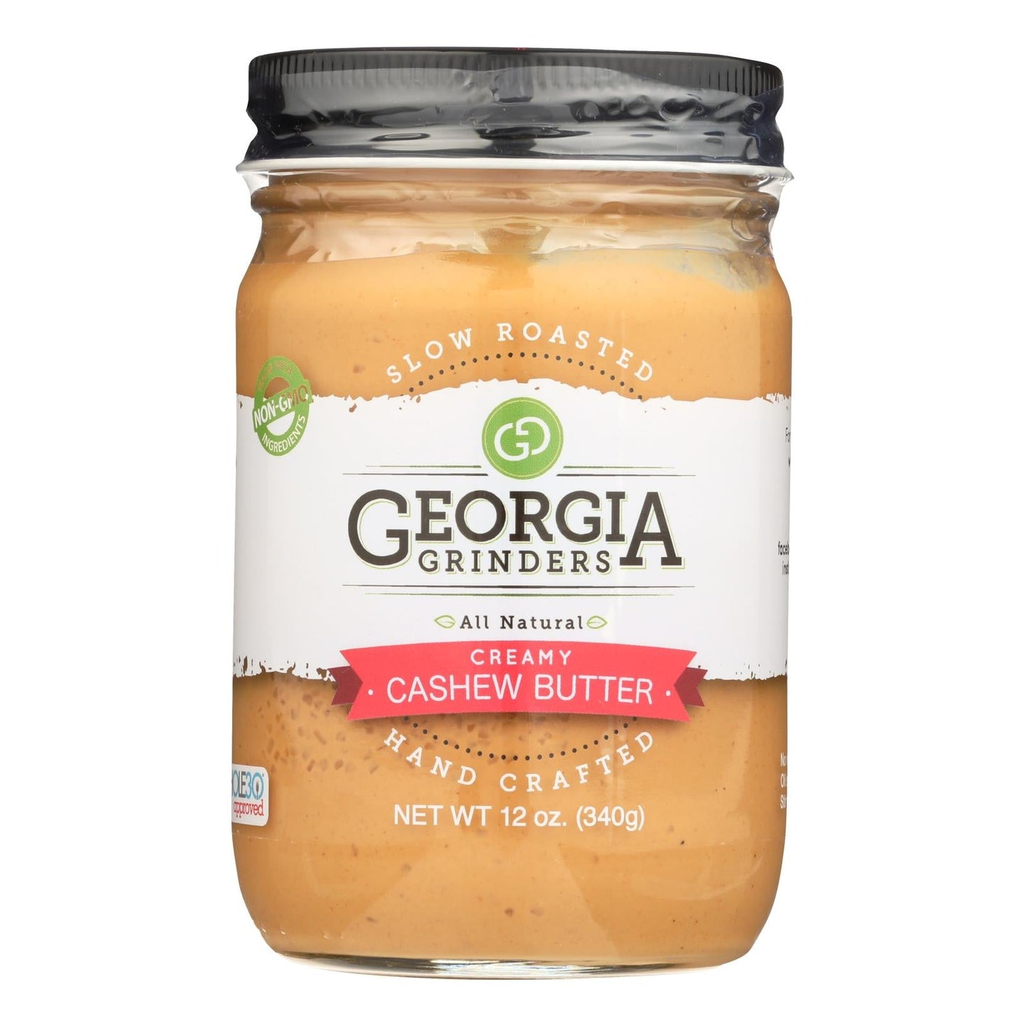 Georgia Grinders Cashew Butter (Pack of 12) 12 oz - Natural Creamy Spread