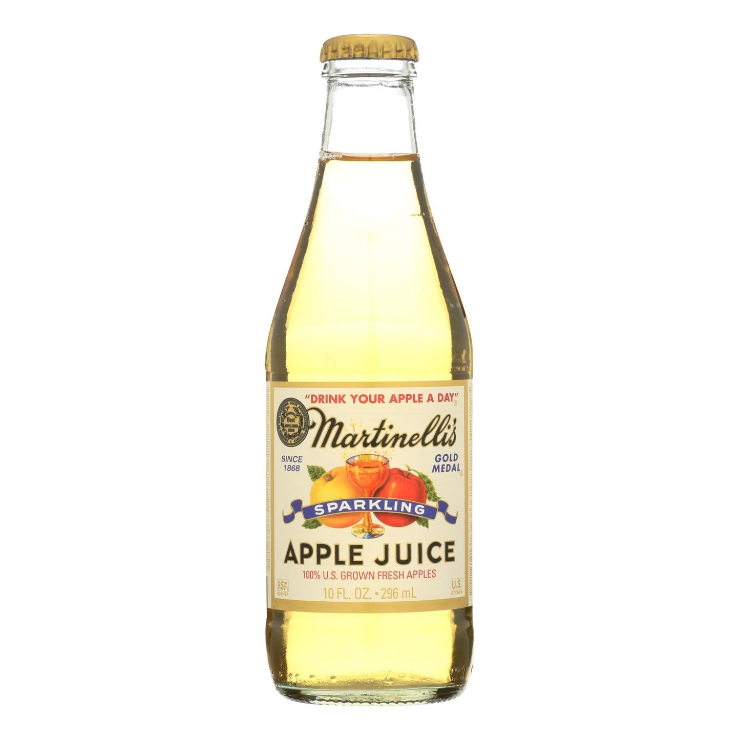 Martinelli's Sparkling Apple Juice - 10 fl oz Glass - Pack of 12