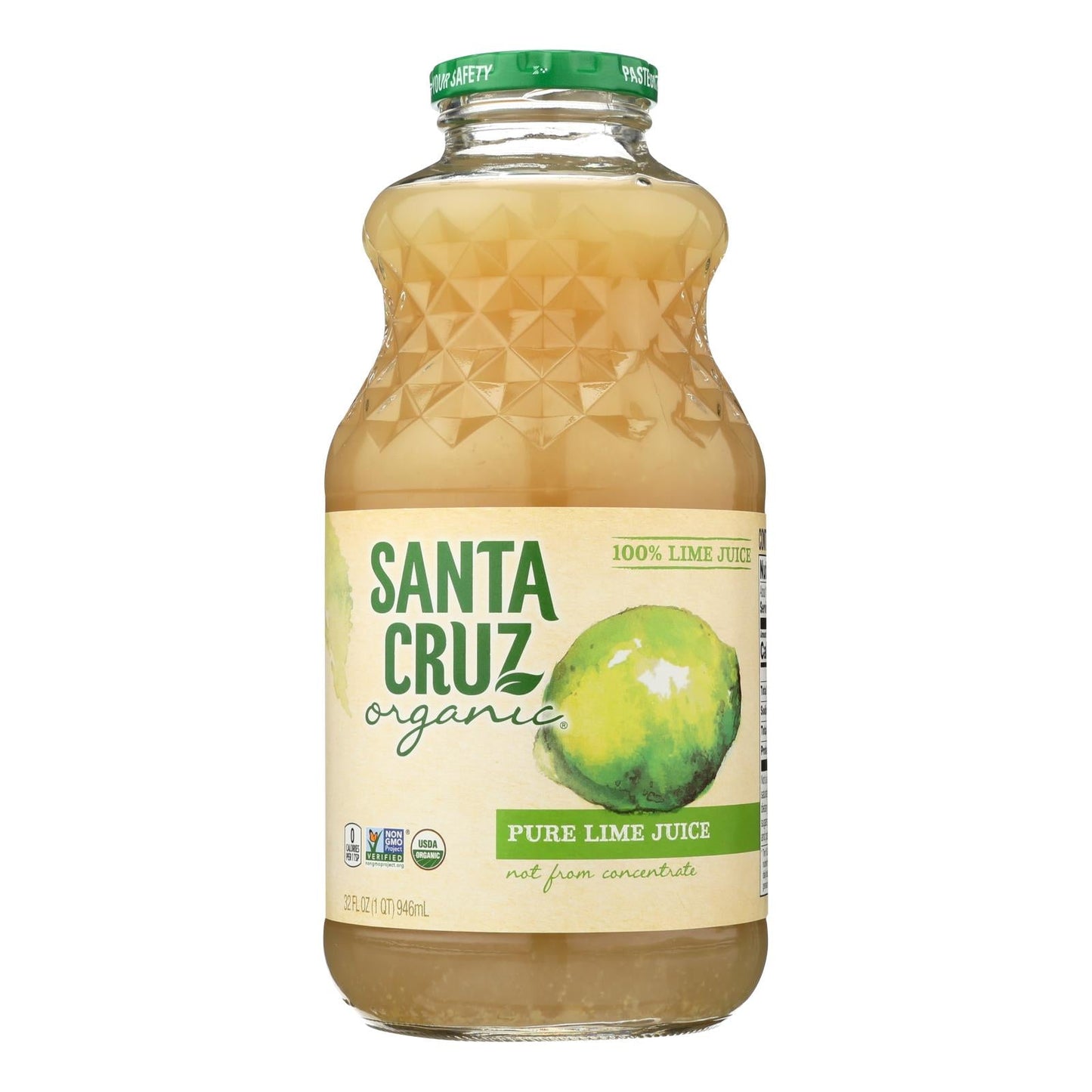 Santa Cruz Organic 100% Lime Juice, 32 fl oz (Pack of 6)