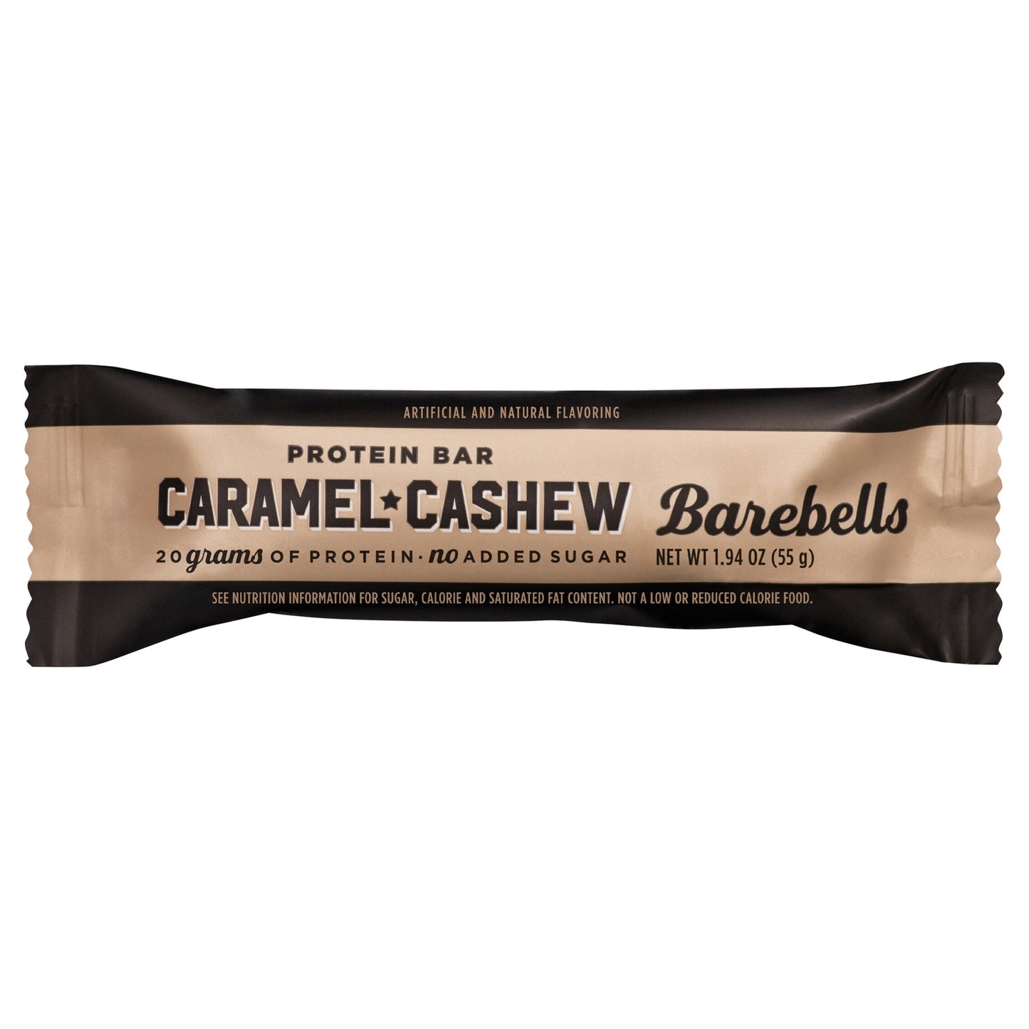Barebells Caramel Cashew Protein Bar, 1.94 oz, Pack of 12