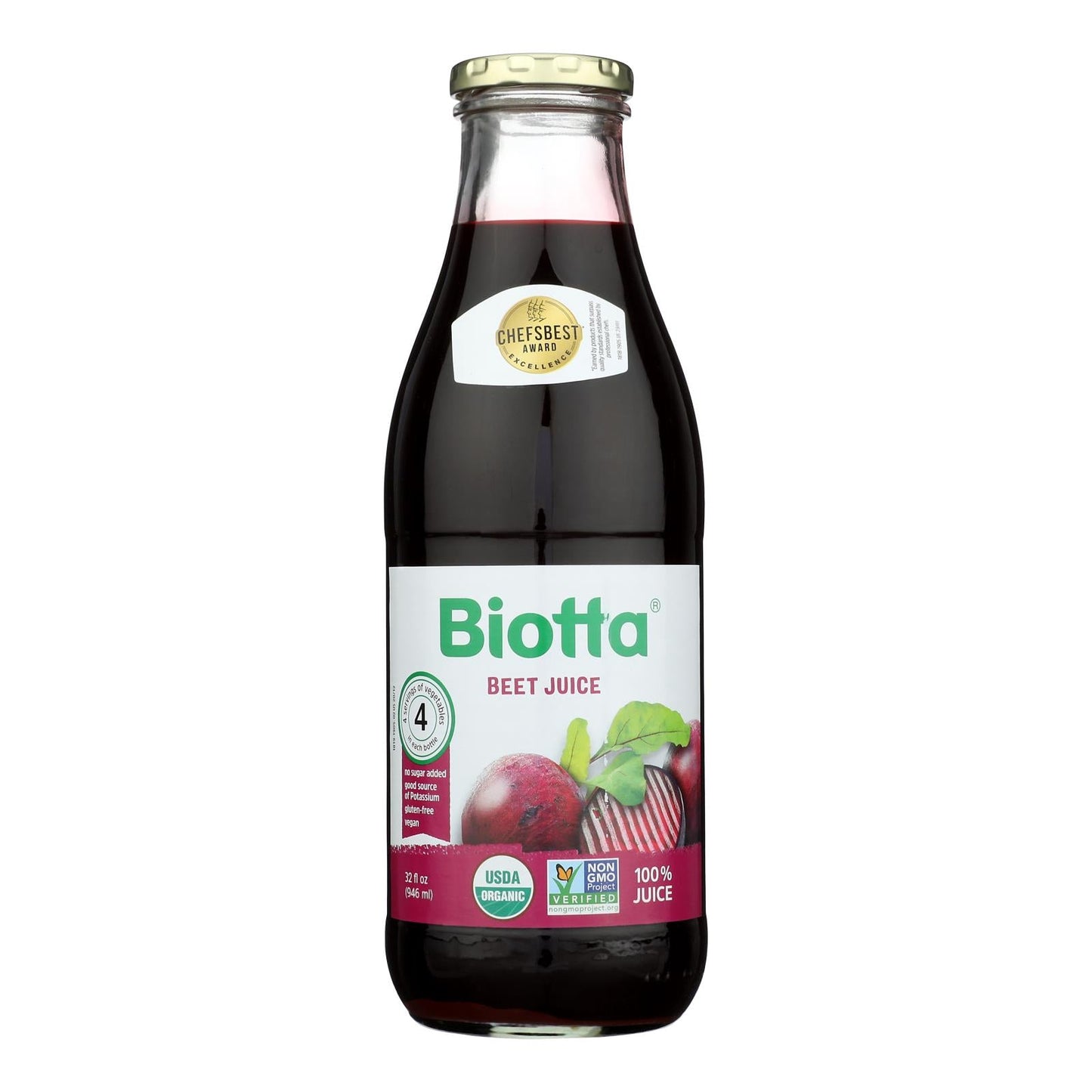 Biotta Organic Beet Juice, 32 fl oz, Pack of 6