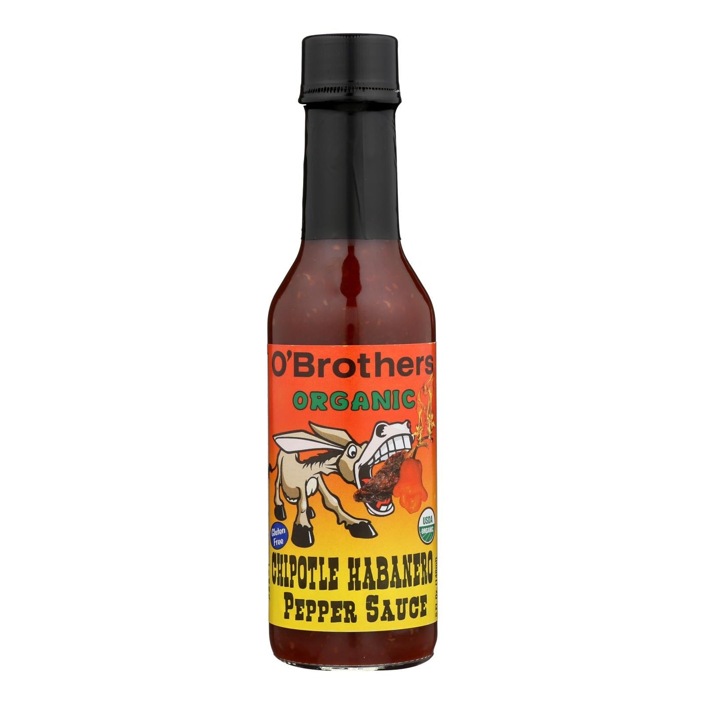 O'brothers Organic Pepper Hot Sauce (Pack of 12) - 5 Fl Oz