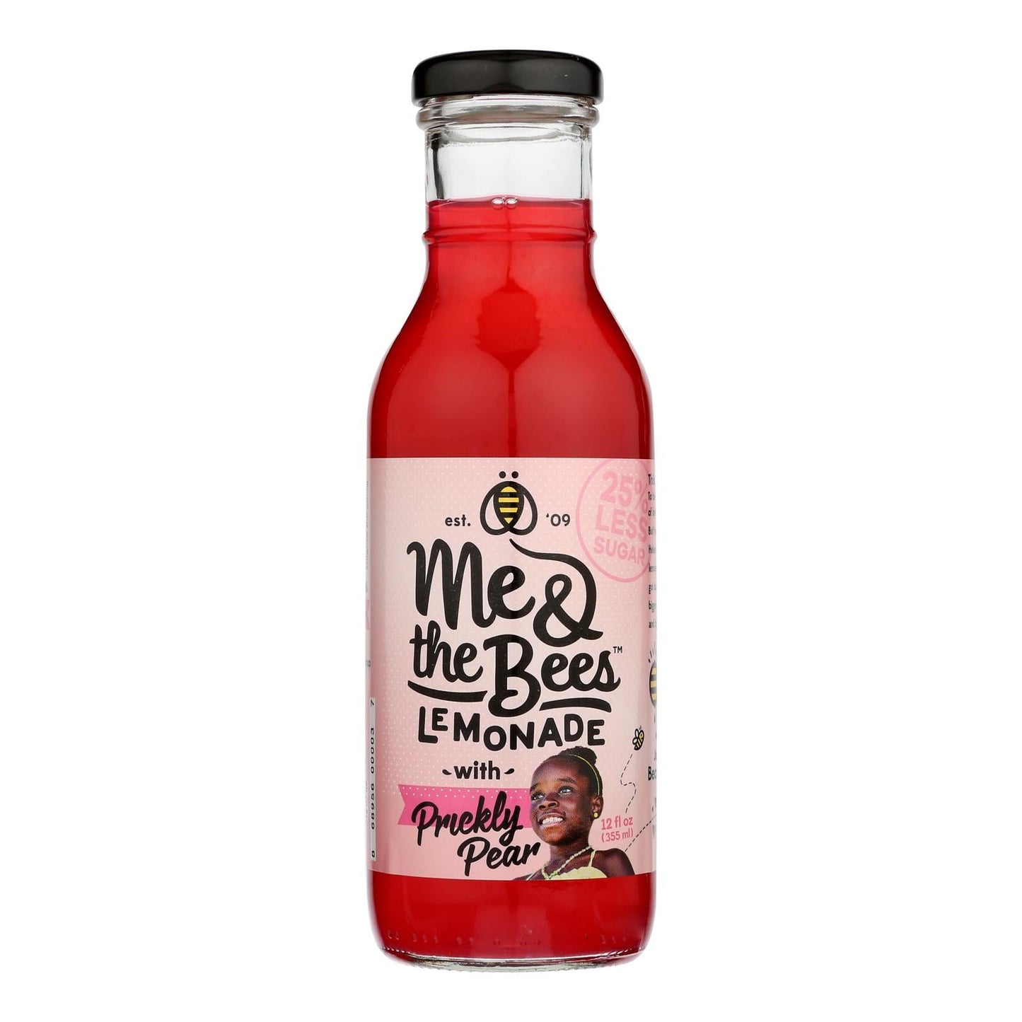 Me & The Bees Prickly Pear Lemonade - 12 Fl Oz - Pack of 12 | Real Honey Sweetened