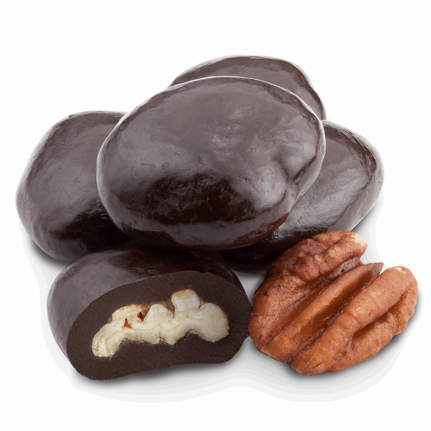Albanese Dark Chocolate Covered Pecans - 10 lb Case