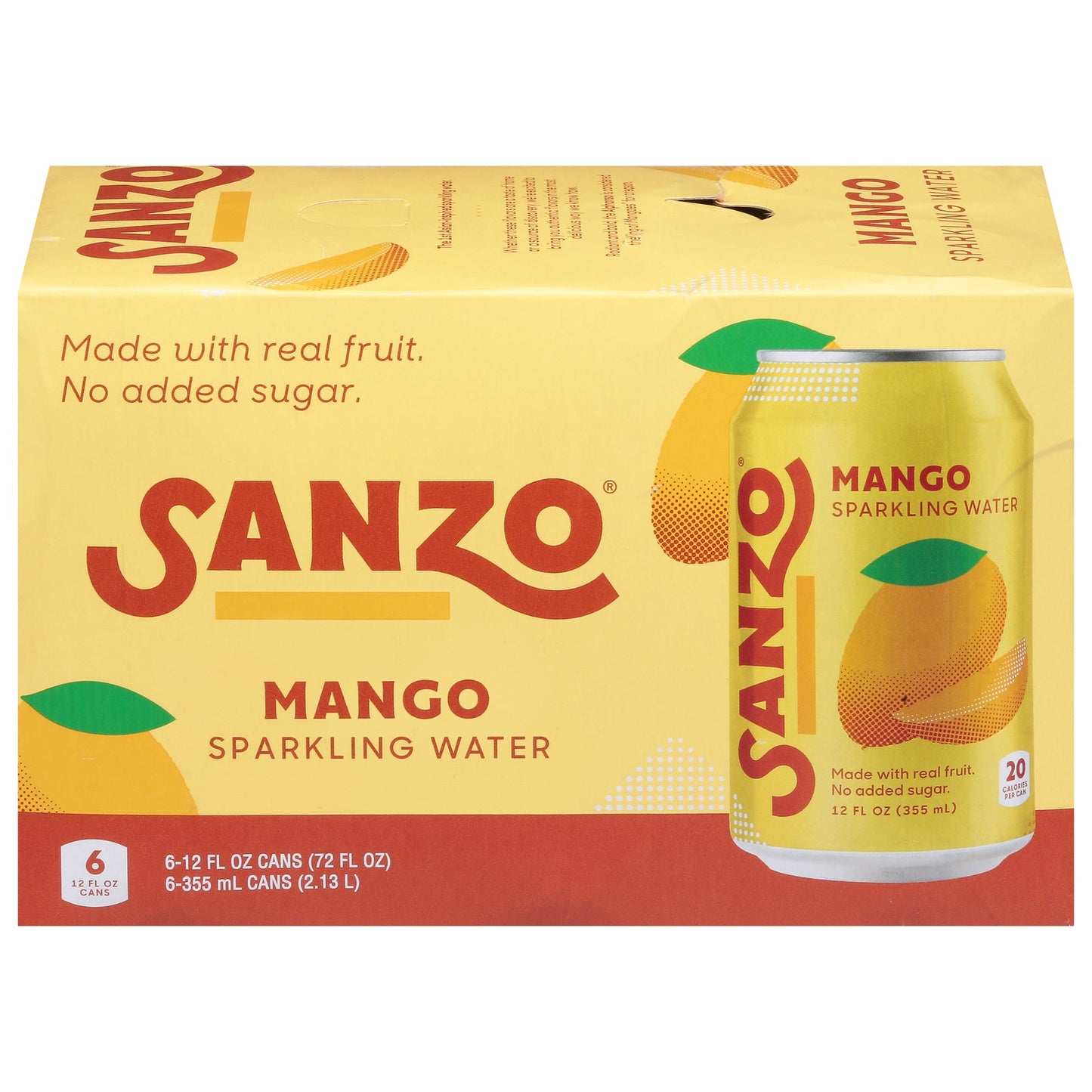 Sanzo Mango Sparkling Water (Pack of 4 - 6/12 fl oz)