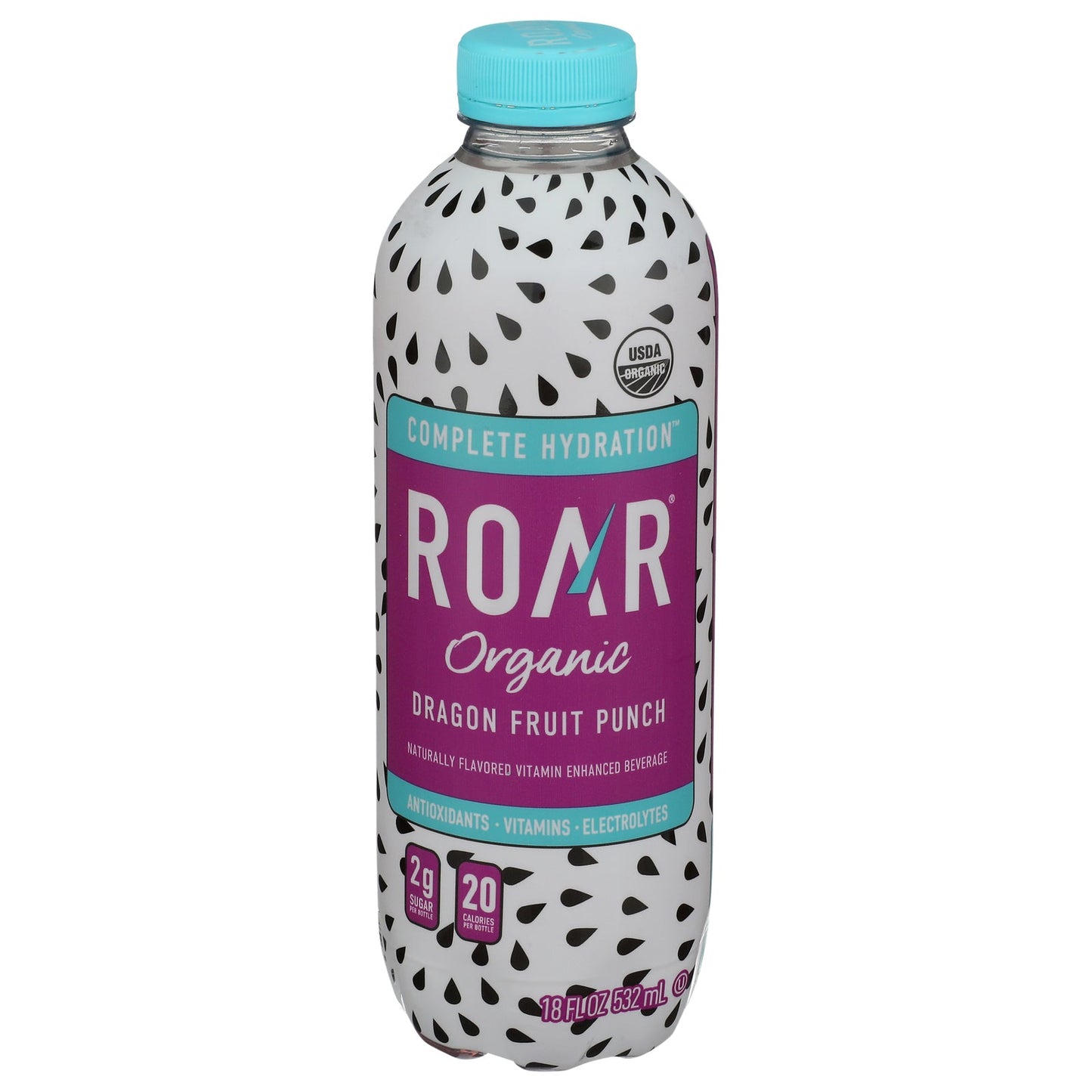 Roar Organic Dragon Fruit Punch - 12 x 18 fl oz - Hydrating Electrolyte Beverage