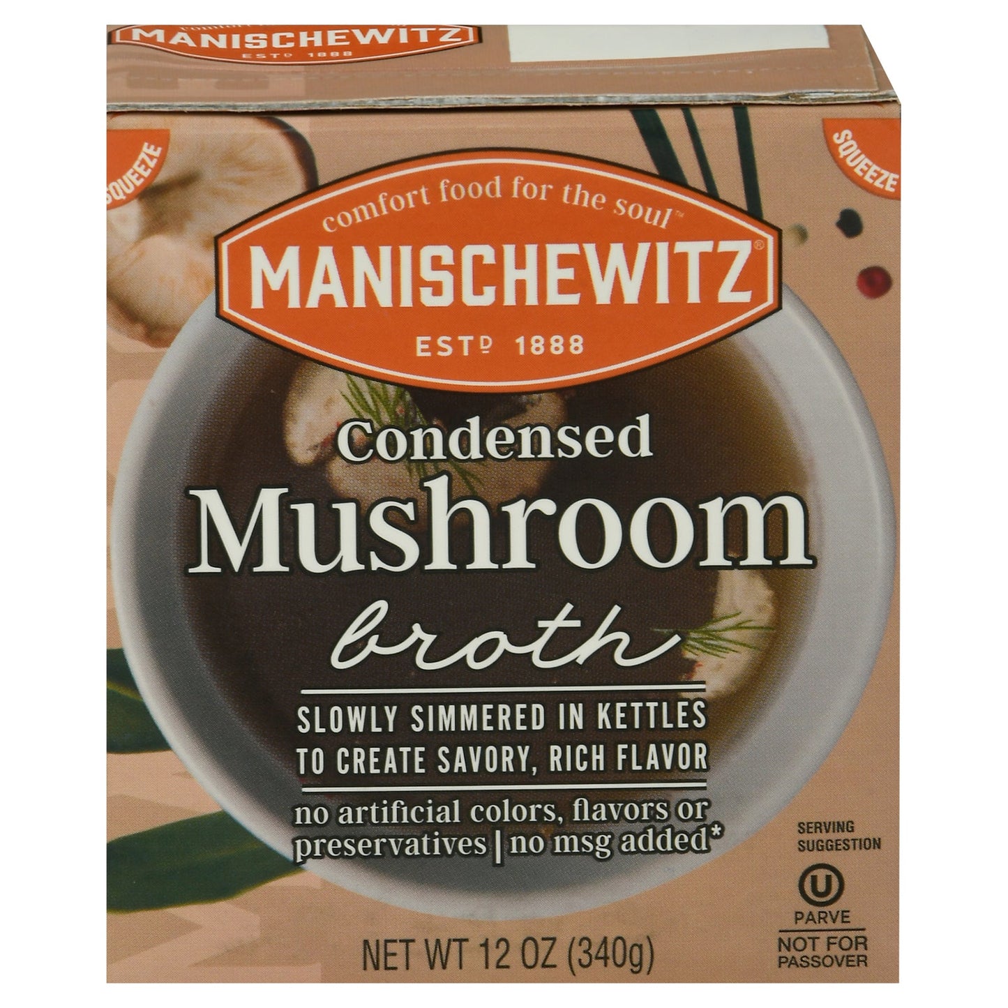 Manischewitz Condensed Mushroom Broth - 12 x 12 fl oz