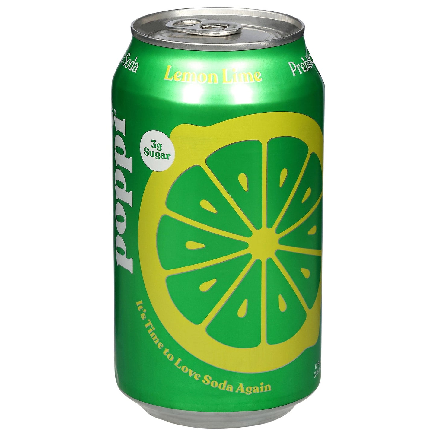Poppi Prebiotic Soda, Lemon Lime, 12 fl oz (12-Pack)