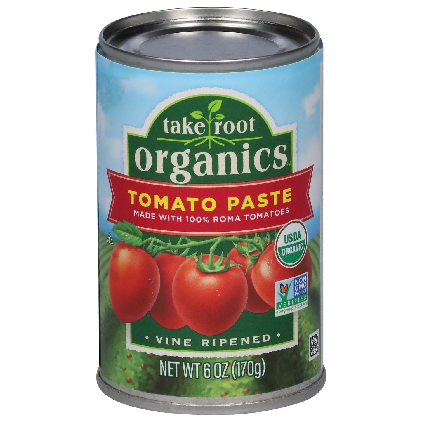 Take Root Organics Tomato Paste - 6 oz (Pack of 12) - Organic & Rich Flavor