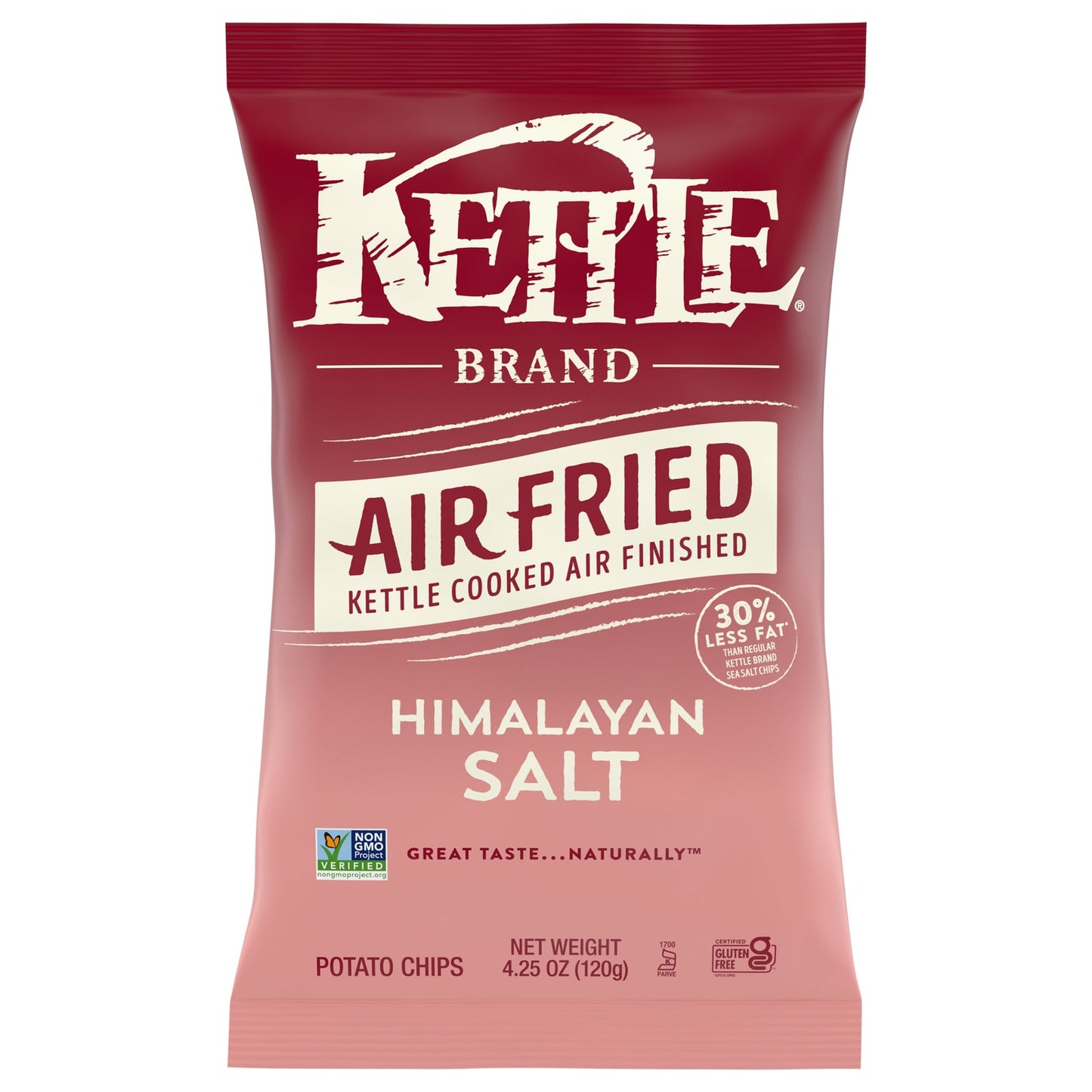 Kettle Brand Air Fried Himalayan Salt Potato Chips, Pack of 15 - 4.25 oz Bags