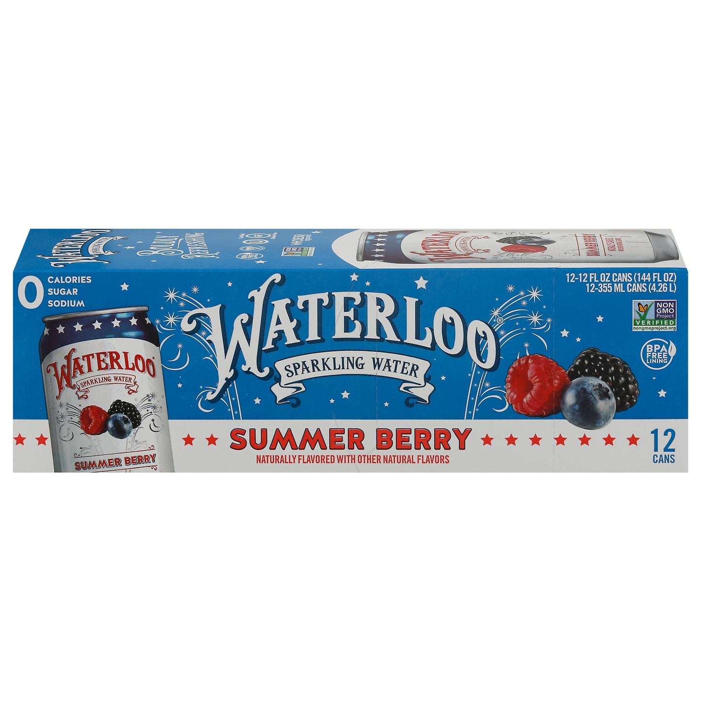 Waterloo Sparkling Water, Summer Berry, 24 (2 x 12-Packs)