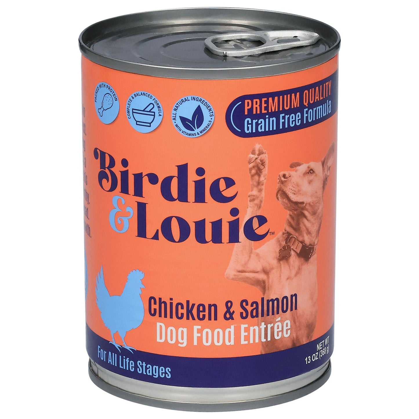 Birdie & Louie Dog Food Chicken & Salmon, 12-13 oz (Pack of 12)