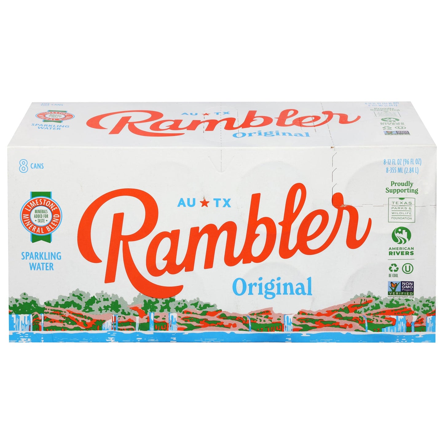 Rambler Sparkling Water Original, 12 fl oz (Pack of 3) - Texas Limestone Filtered