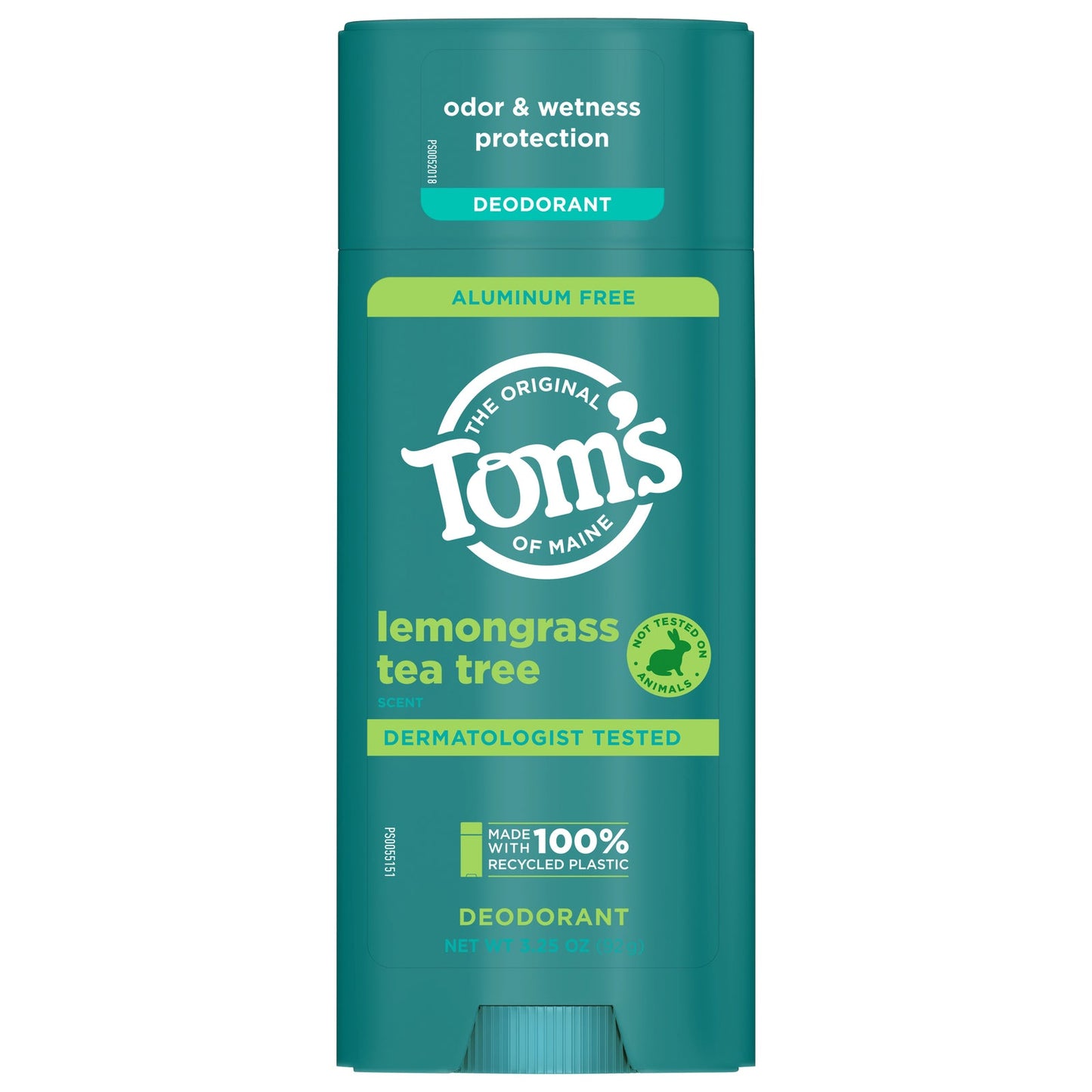 Tom's of Maine Lemongrass Tea Tree Deodorant Stick, Natural Odor Protection - 3.25 oz