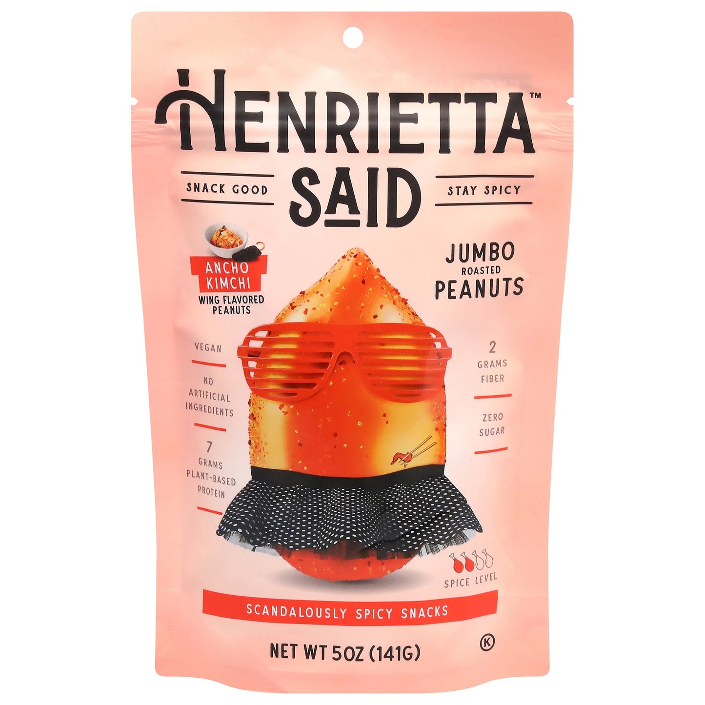 Henrietta Said Peanuts Ancho Kimchi - 12 x 5 oz - Spicy Vegan Korean Condiment