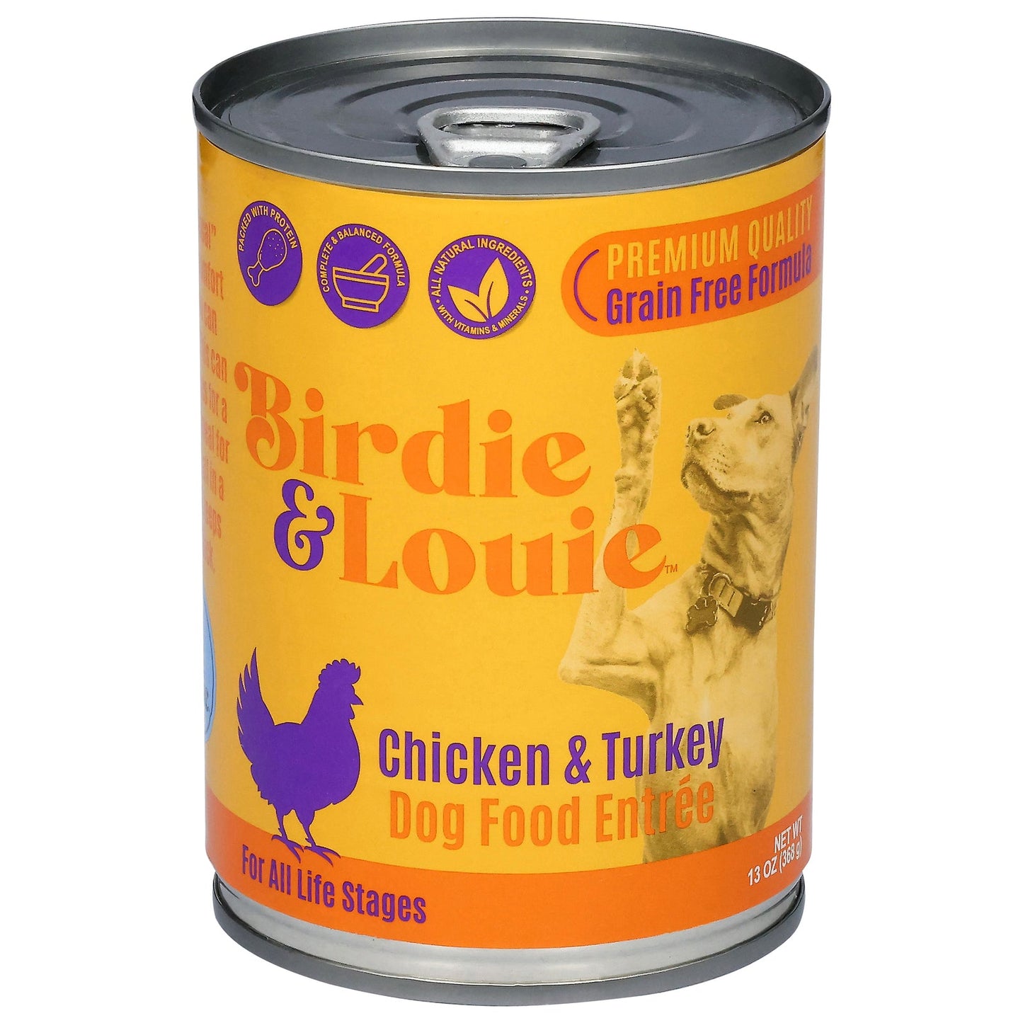Birdie & Louie Dog Food Chicken & Turkey Recipe - 13 oz (Pack of 12)