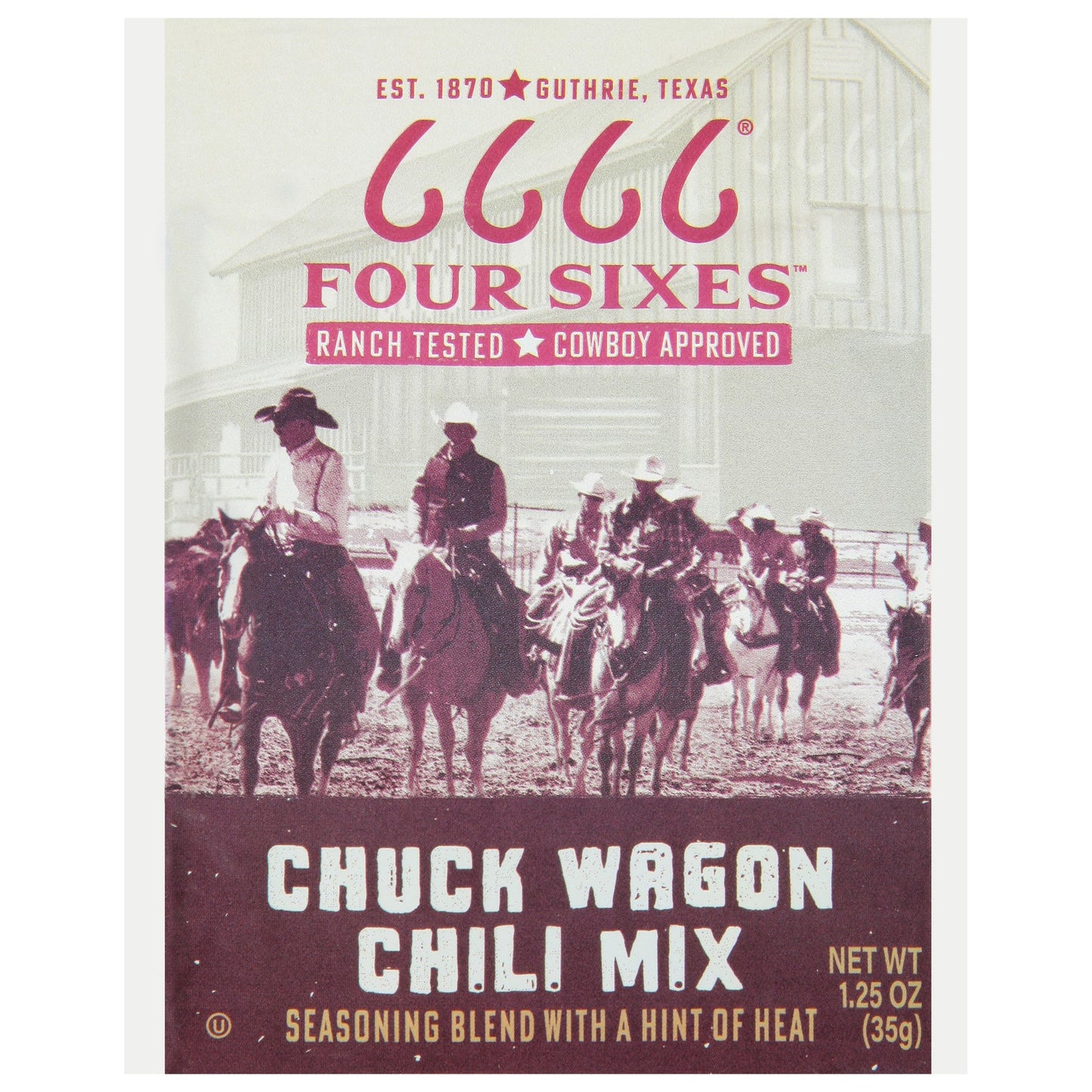 Four Sixes Mix Chuck Wagon Chili, 1.25 Oz - 12 Count Case