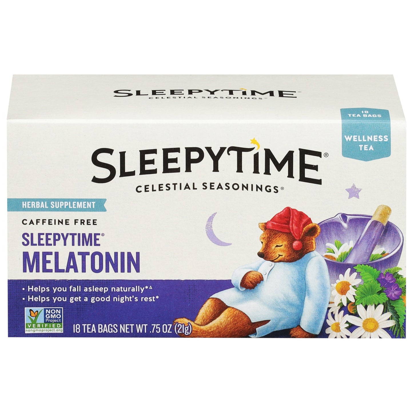 Celestial Seasonings Sleepytime Melatonin Tea, 18 Bags