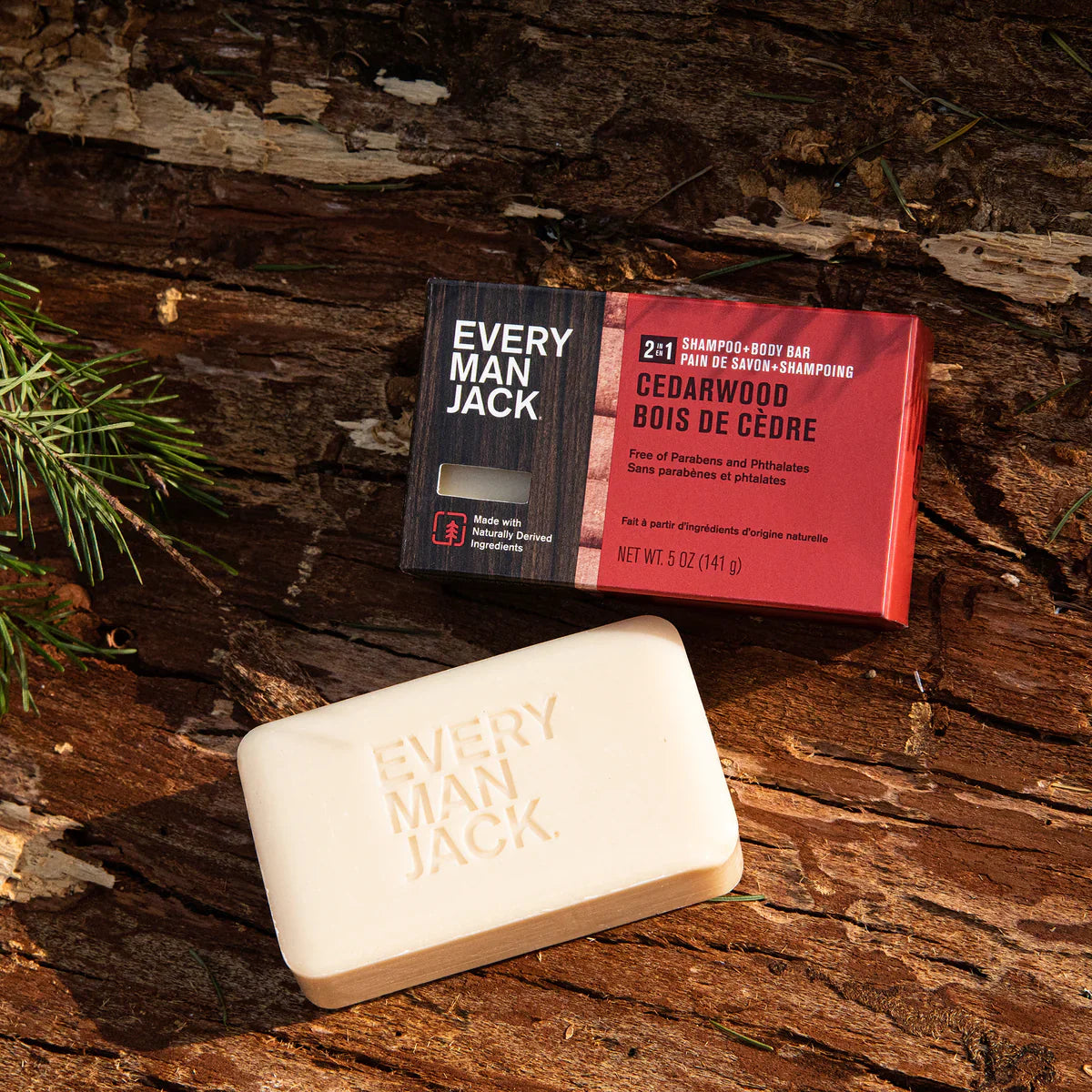 Every Man Jack Body Bar Shampoo 2-in-1 Cedarwood, 5 Ounce