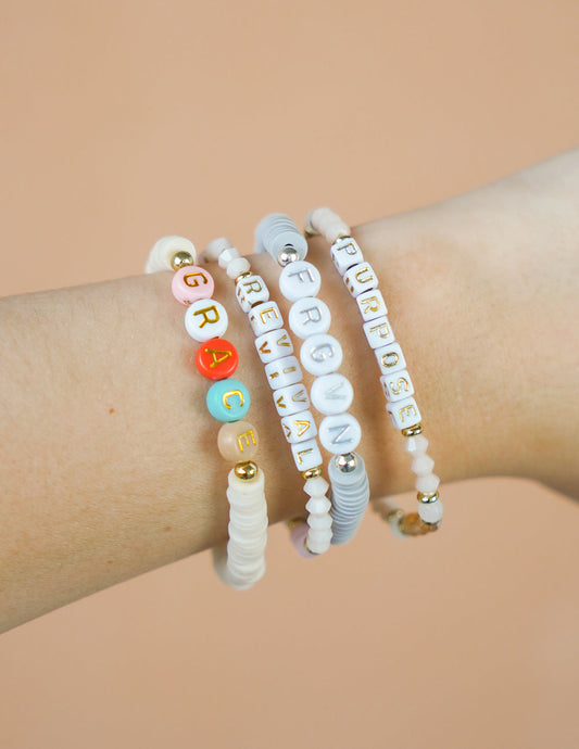 Grace Multicolored Letter Bracelet