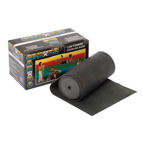 CanDo Black X-Heavy Exercise Band 6-Yard Roll - Resistance Training & Physical Therapy