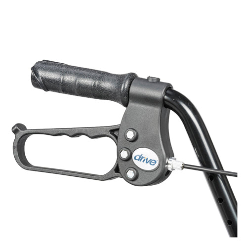 Steel Rollator Walker with Seat, 7.5" Casters, Under-Seat Pouch & Red Finish