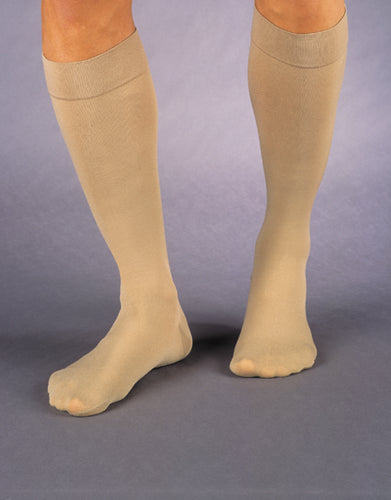 Jobst Relief 20-30 mmHg Knee High Closed Toe Compression Stockings, Medium, Beige (Pair)