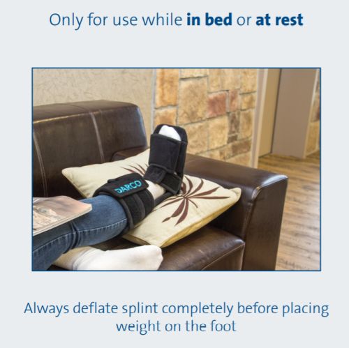 DARCO Plantar Fasciitis Night Splint - Black - Small - Adjustable Dorsiflexion