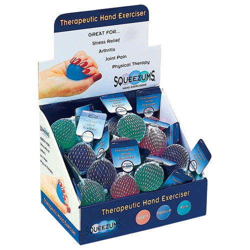 Squeezums Hand Exerciser Display (36 pcs) - Therapeutic Hand & Wrist Strengthening