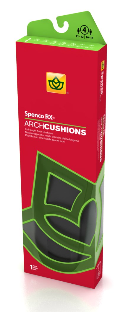 Spenco RX Arch Cushions Full Length Insoles - Men's Size 12-13 for Foot Support & Alignment