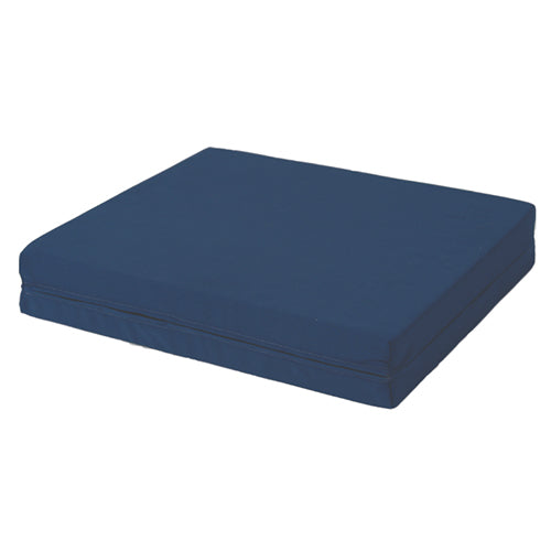 Wheelchair Cushion: 18 x 16 x 3 Inch Navy Foam Seat with Washable Cover