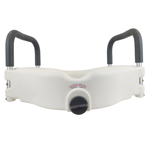 Bathroom Perfect 5" Raised Toilet Seat with Locking Mechanism & Padded Arms - Case of 2