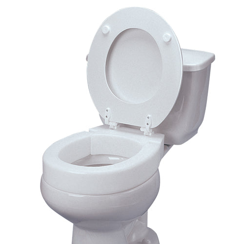 4 Inch Hinged Raised Toilet Seat for Easy Cleaning - 300 lb Capacity
