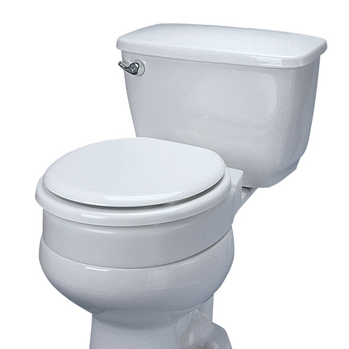 4 Inch Hinged Raised Toilet Seat for Easy Cleaning - 300 lb Capacity