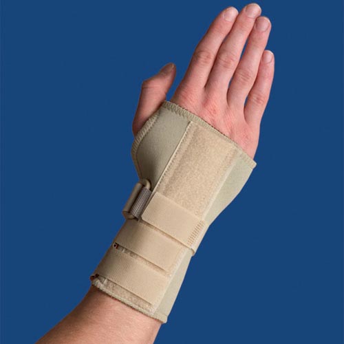 Thermoskin Carpal Tunnel Wrist Brace - Beige, Medium, Right Hand - with Dorsal Stay for RSI & Tendonitis