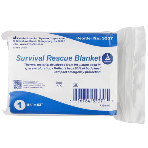 Emergency Mylar Thermal Blanket for Survival - 84 x 52 Inch