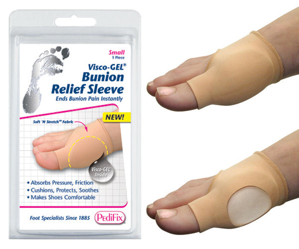 Bunion Relief Sleeve for Women & Men - Soft Gel Pad - Small Size