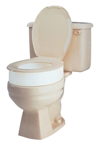 Carex Raised Toilet Seat Elevator - Fits Standard & Elongated Toilets - 300 lb Capacity