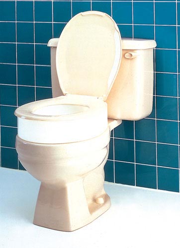 Carex Raised Toilet Seat Elevator - Fits Standard & Elongated Toilets - 300 lb Capacity
